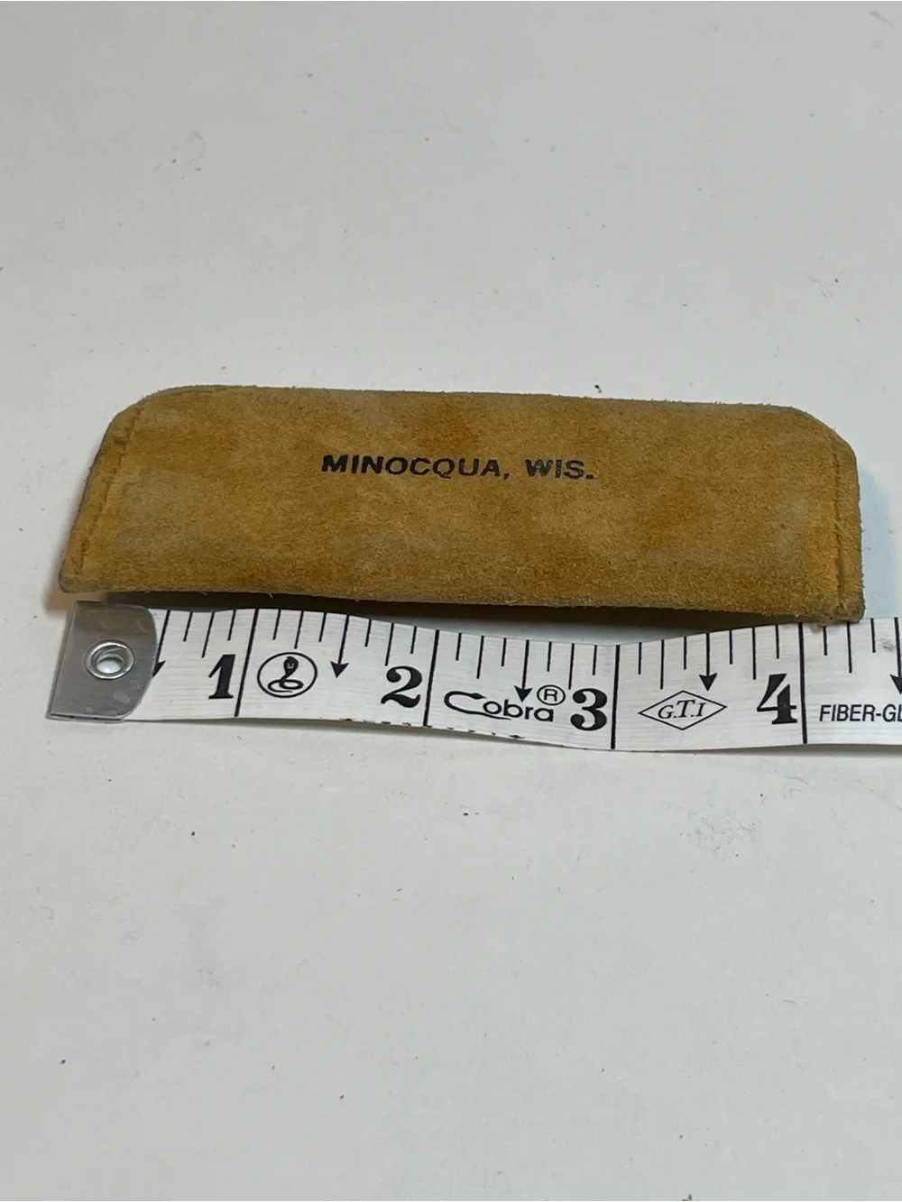 Antique Lake Superior Chippewa Beaded Suede Pouch Western, Nail File, Mirror